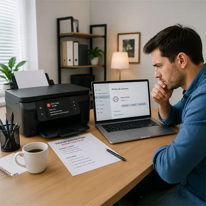 error codes or printer not detected